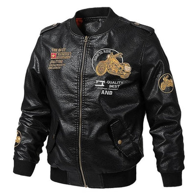 Men's Leather Jackets and Coats Male Motorcycle Leather Jacket Casual Slim Brand Clothing V-Neck Collar Coats