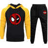 Marvel Movie Deadpool Mens Set Hoodies Pants 2019 New Causal Men Set Hooded Sweatshirt Raglan Hoodie Pant Pullovers Sweatpant