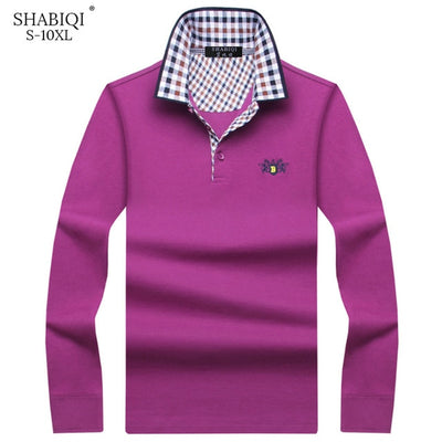 Autumn and winter Brand  New  Polo Shirt Men's Fashion Men's Polo Shirt Long Sleeve Casual Shirts Plus Size Men's S-10XL shirts