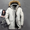 Tace & Shark medium long coat men's down jacket Russia winter jacket for men fur collar thick windbreaker duck down jacket men